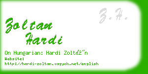 zoltan hardi business card